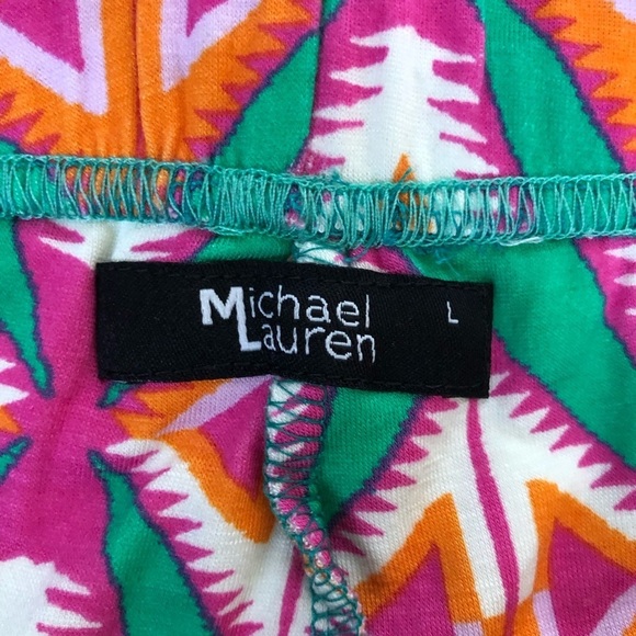 Michael Lauren Jude Shorts Multicolored Geometric Print Large - Picture 4 of 10
